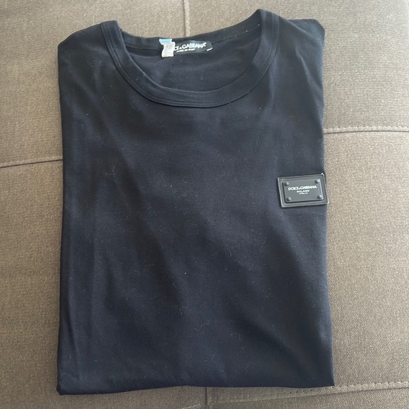 Dolce & Gabbana Cotton t-shirt with branded plate - Picture 1 of 6